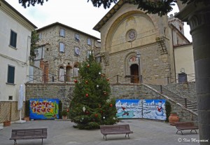 Piazza Ferrucci a Radda