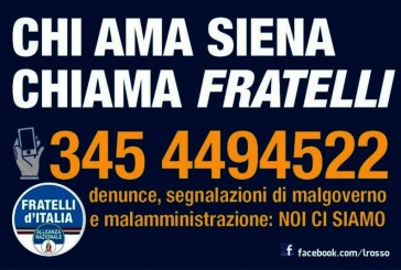 Sicurezza a Siena: parte la campagna di ascolto di FdI