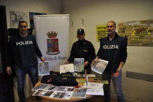 materiale sequestrato ai 3 writers