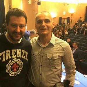 Michele Rossi con Matteo Salvini