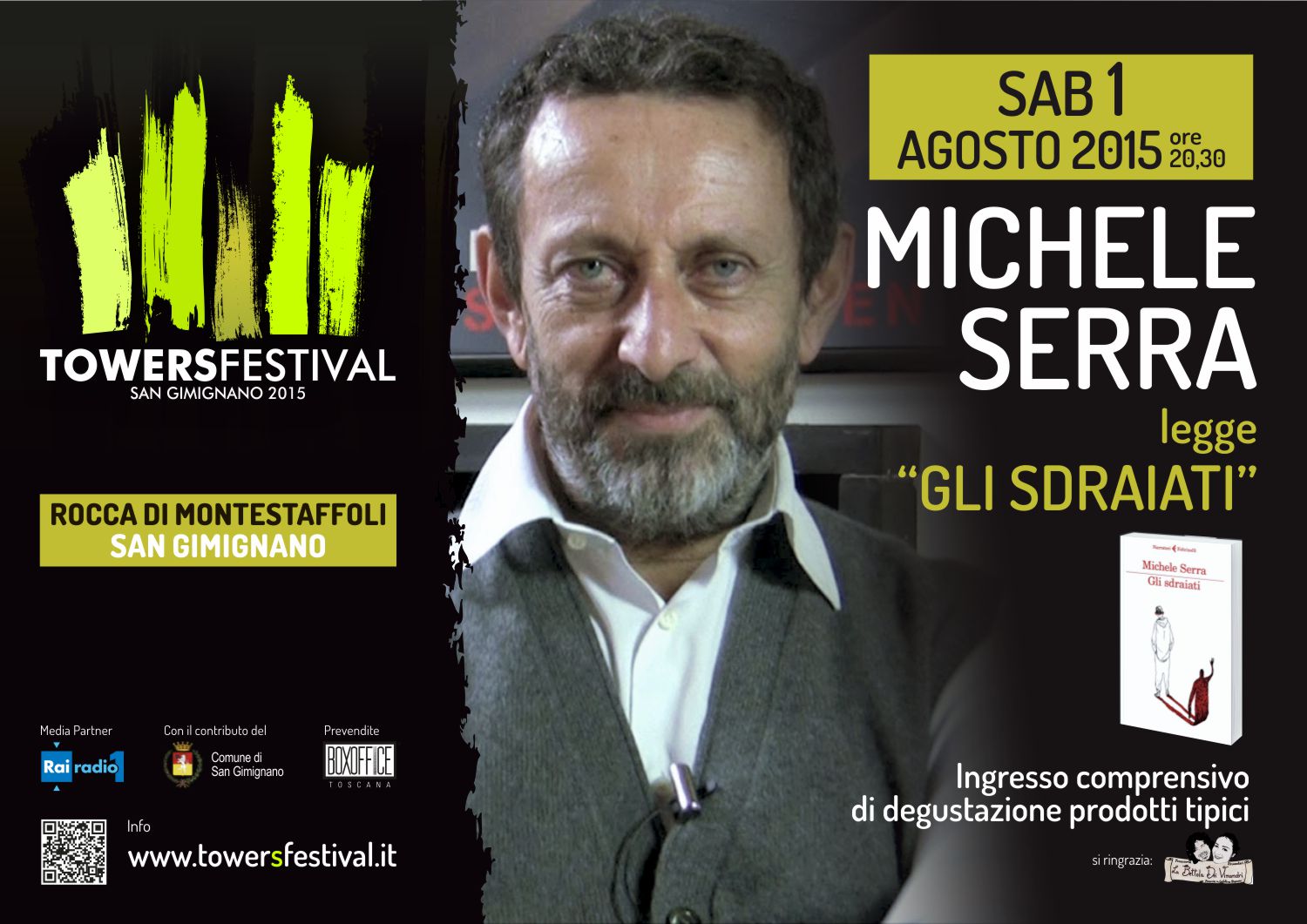 Al Towers festival un reading di Michele Serra