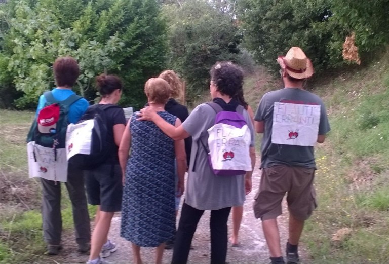 I Flauti Erranti 2015 sulla via Francigena in Mountain Bike