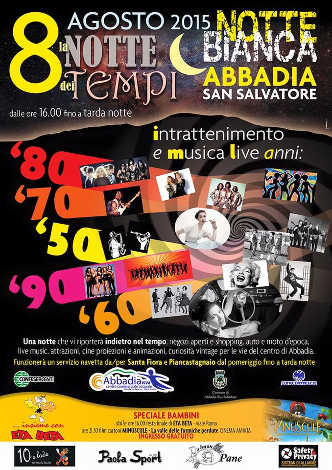 Arriva “La Notte dei Tempi” ad Abbadia San Salvatore