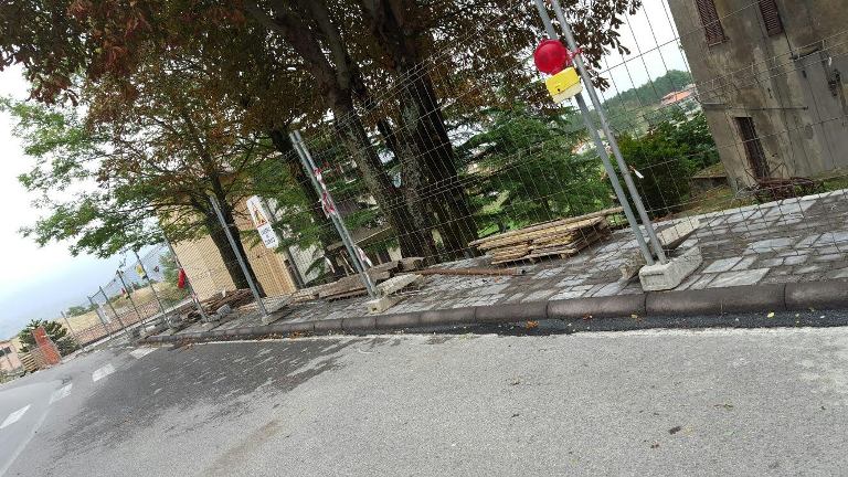 A Radicofani lavori in corso in viale Matteotti