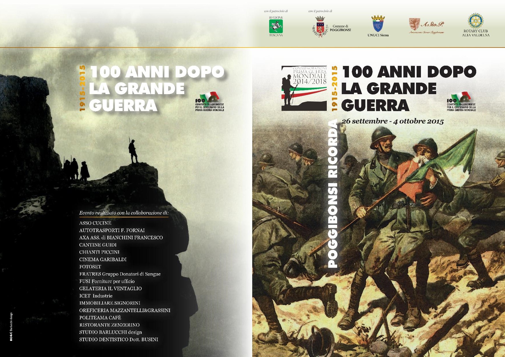 Poggibonsi: bilancio positivo per gli eventi sul centenario della Grande Guerra