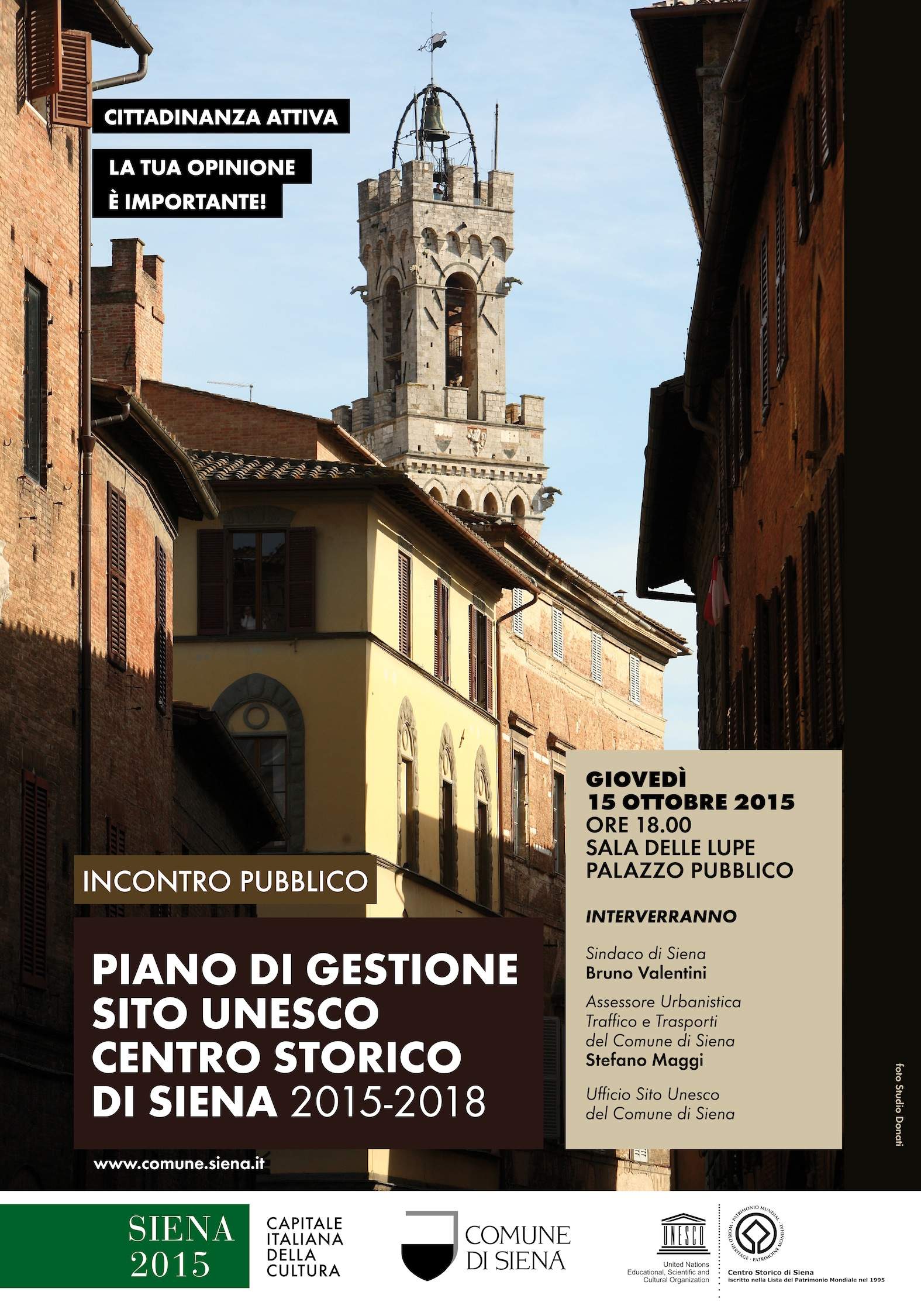 Incontro pubblico sul centro di Siena patrimonio Unesco