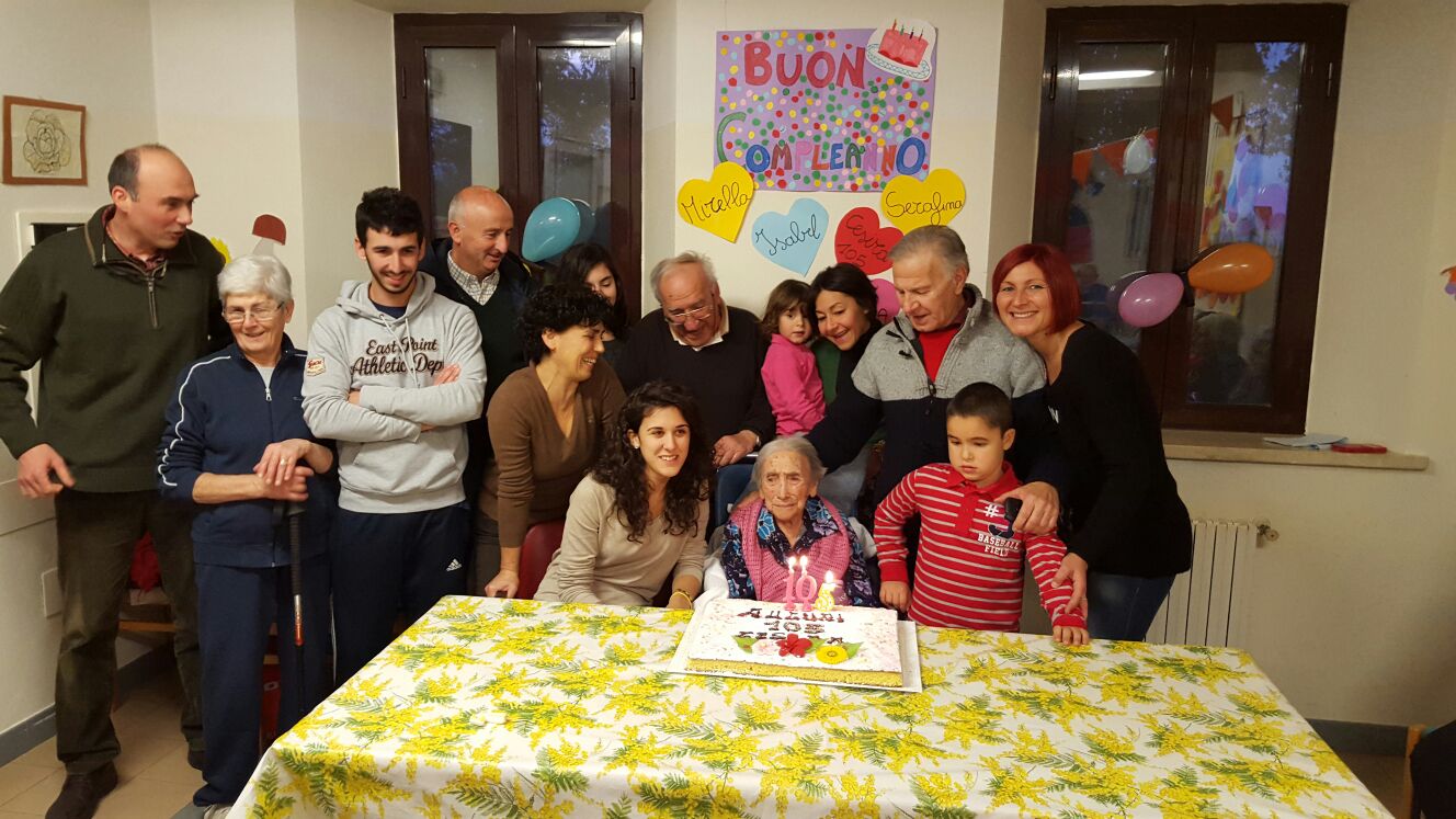 Asciano: Cesira Segantini compie 105 anni