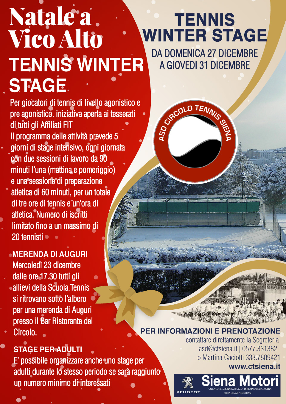 Tennis: Winter stage a Vico Alto
