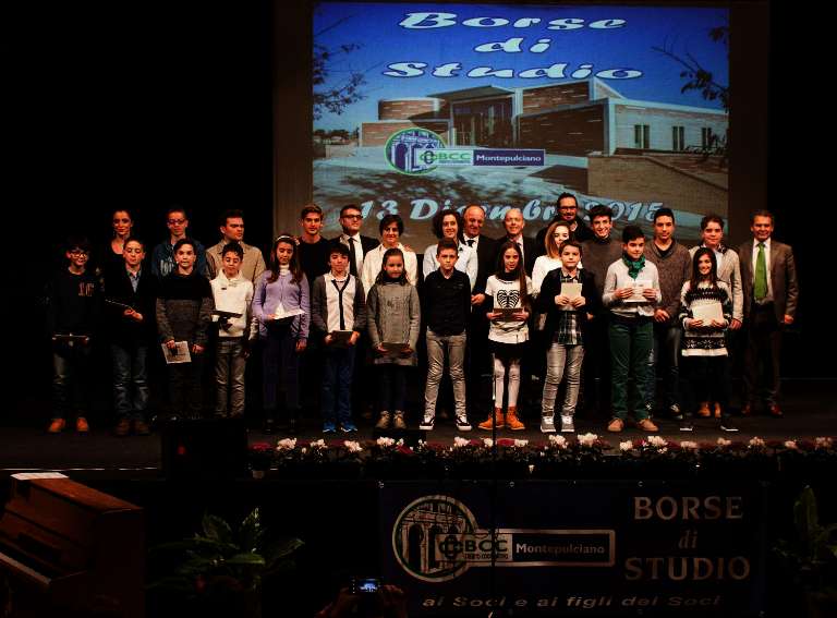 La  BCC di Montepulciano ha assegnato 58 borse di studio
