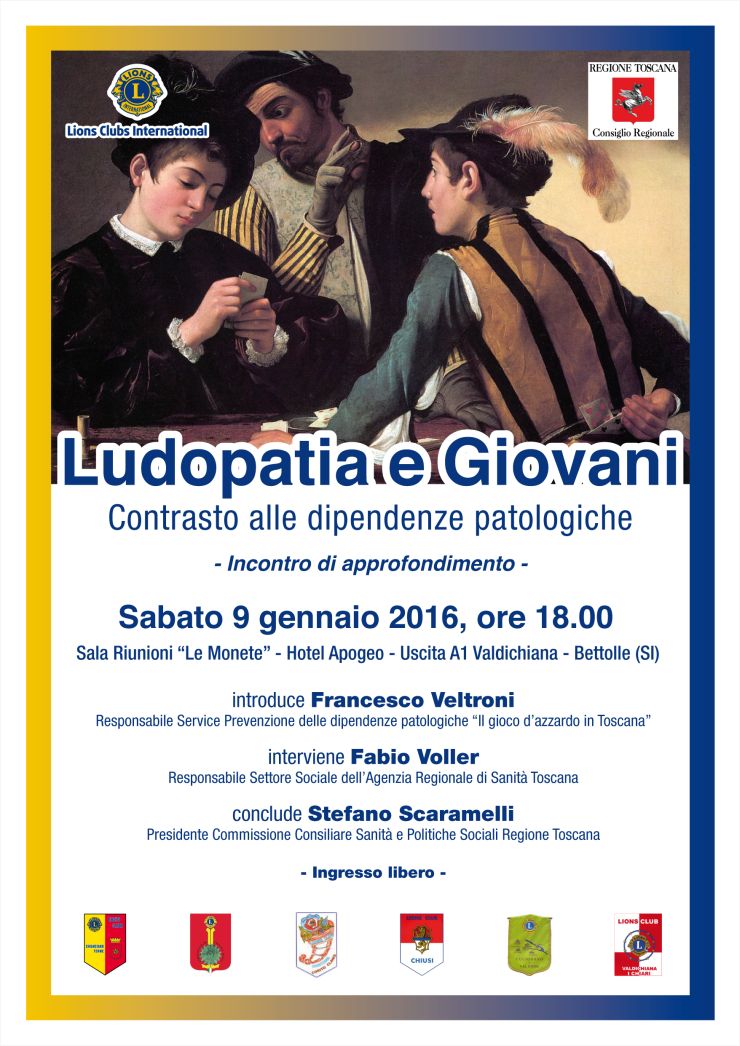 Ludopatia e giovani: iniziativa dei Lions Club della Valdichiana