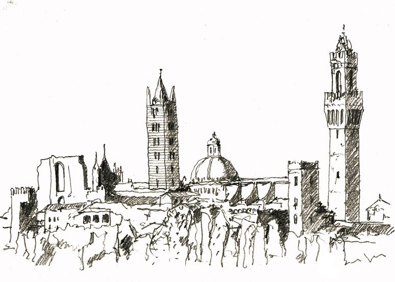 Una mostra di disegni di Tassoni all’Ordine degli architetti di Siena