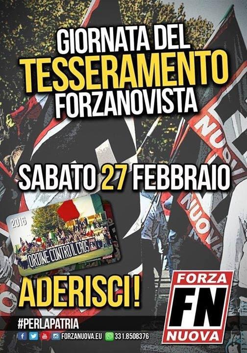 Forza Nuova apre il tesseramento