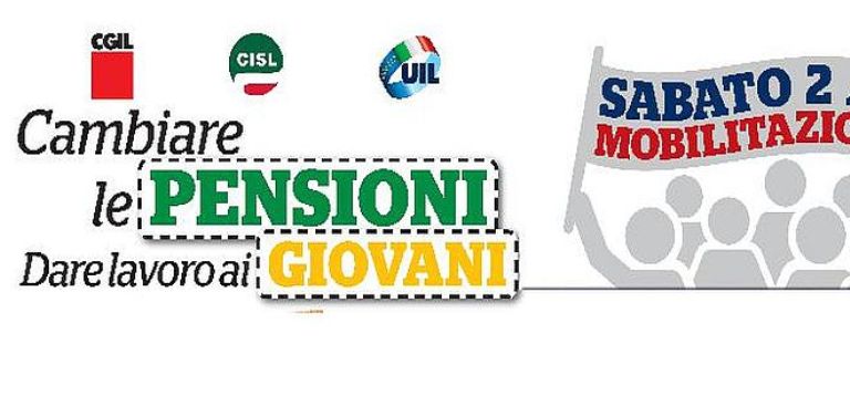 Cambiare le PENSIONI Dare lavoro ai GIOVANI: iniziativa dei sindacati