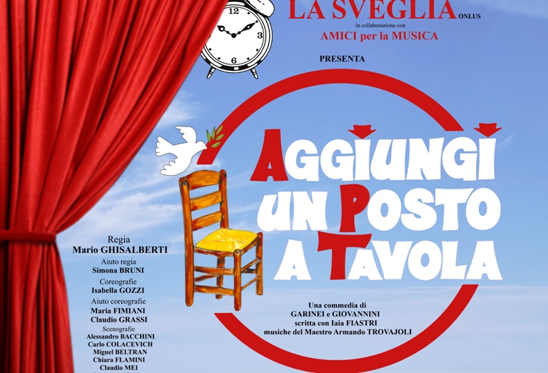 La Sveglia onlus porta in scena “Aggiungi un posto a tavola”