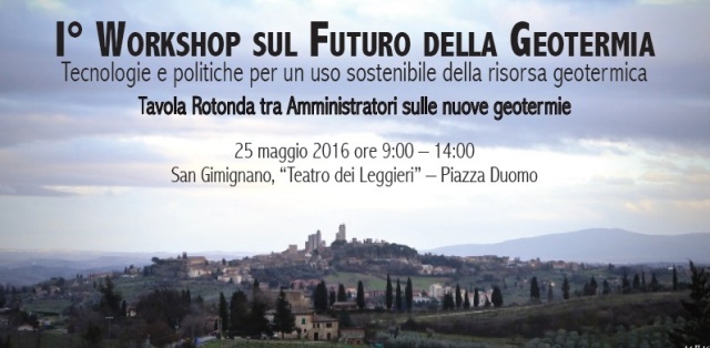 A San Gimignano il 1° workshop sul futuro della geotermia