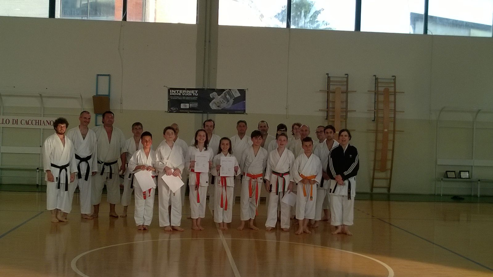 Karate: esami di passaggio per gli atleti dello Shinan