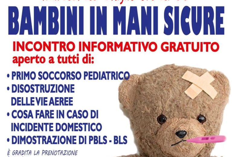 “Bambini in mani sicure”: incontro informativo della Pubblica Assistenza