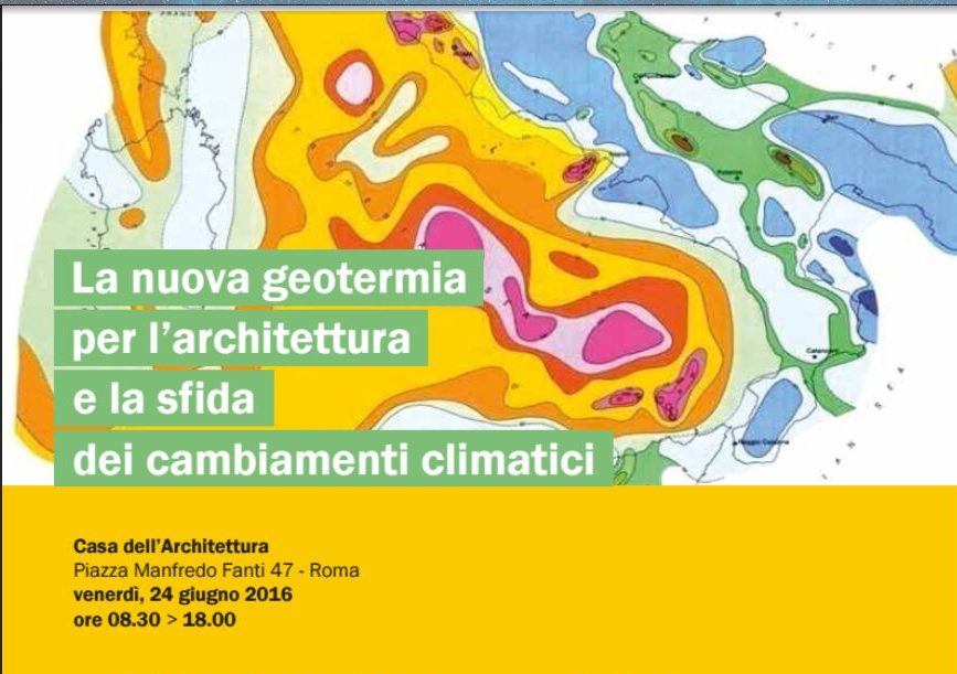 Nuova geotermia e architettura in un convegno a Roma