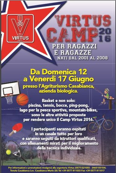 Un corso residenziale per il camp della Virtus