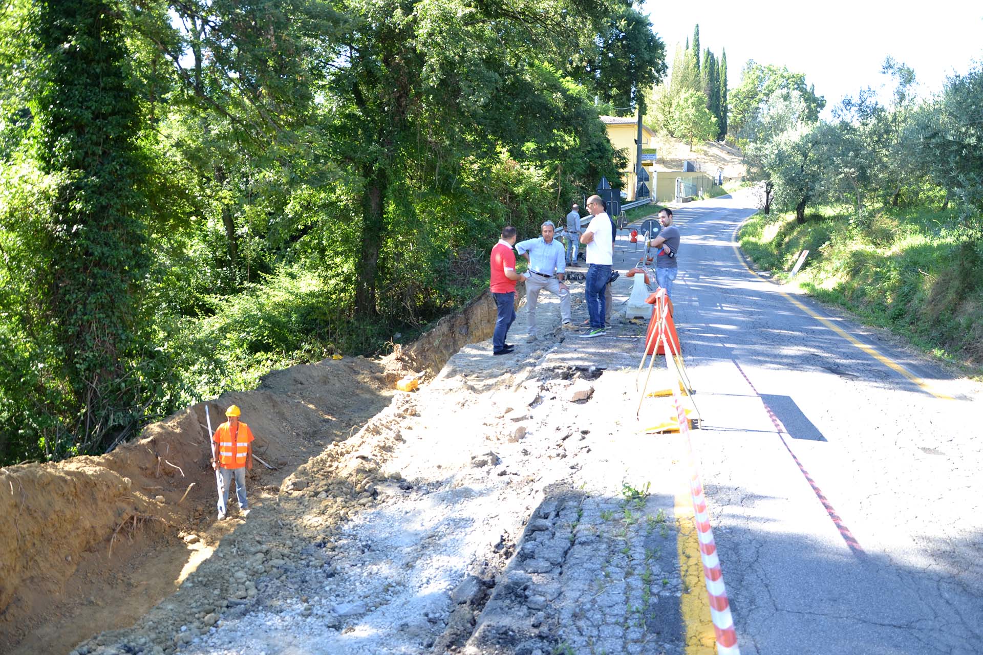 Chiusi: un mese di lavori alla frana sulla provinciale 50