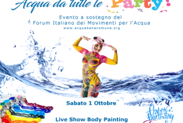 Grande festa il 1° ottobre:  Acqua da tutte le Party!