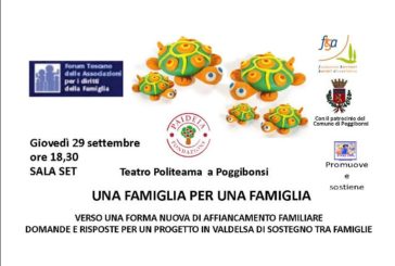 “Una famiglia per una famiglia”: un progetto per la Valdelsa