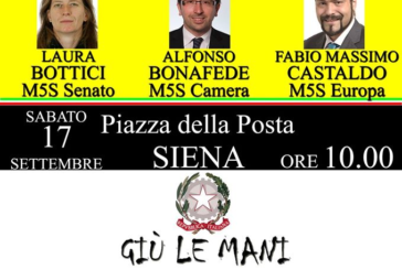 M5S: #IoVotoNo in piazza Matteotti