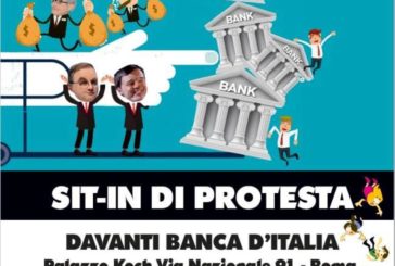 Vittime del Salvabanche manifesta davanti a Bankitalia