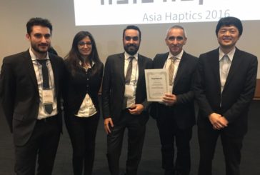 L’AsiaHaptics Silver Award alla robotica dell’Università di Siena