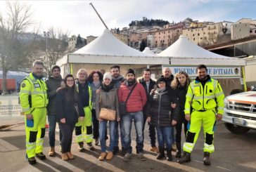 A Cascia per portare aiuti alle popolazioni terremotate