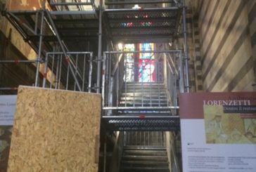 Prime visite al cantiere degli affreschi di Lorenzetti
