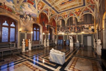 La sala del Risorgimento al centro di una conferenza a Palazzo Pubblico