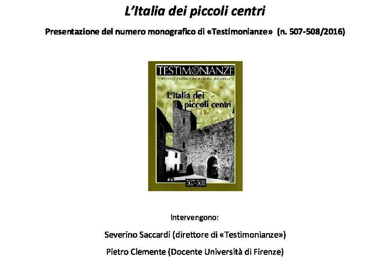 “L’Italia dei piccoli centri”: prosegue il ciclo della Società Storica della Valdelsa