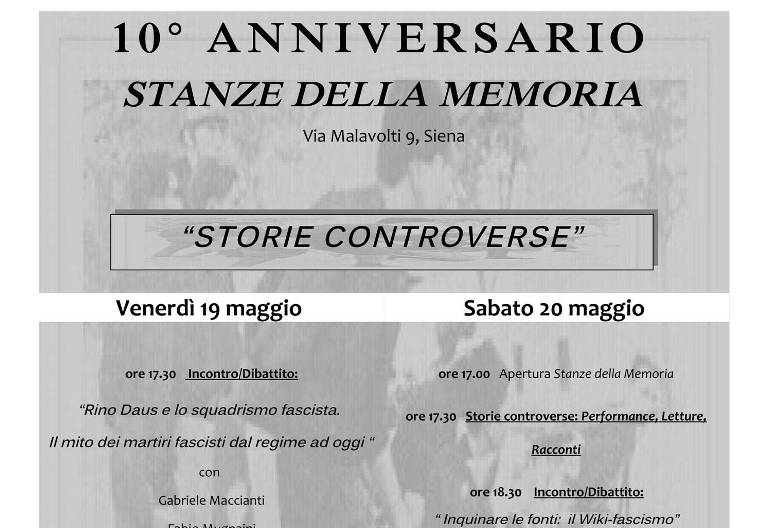 Le Stanze della Memoria celebrano 10 anni di attività