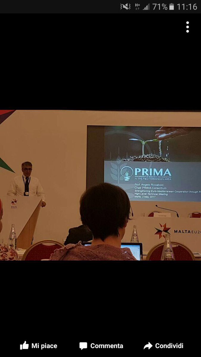 Riccaboni alla conferenza di Malta