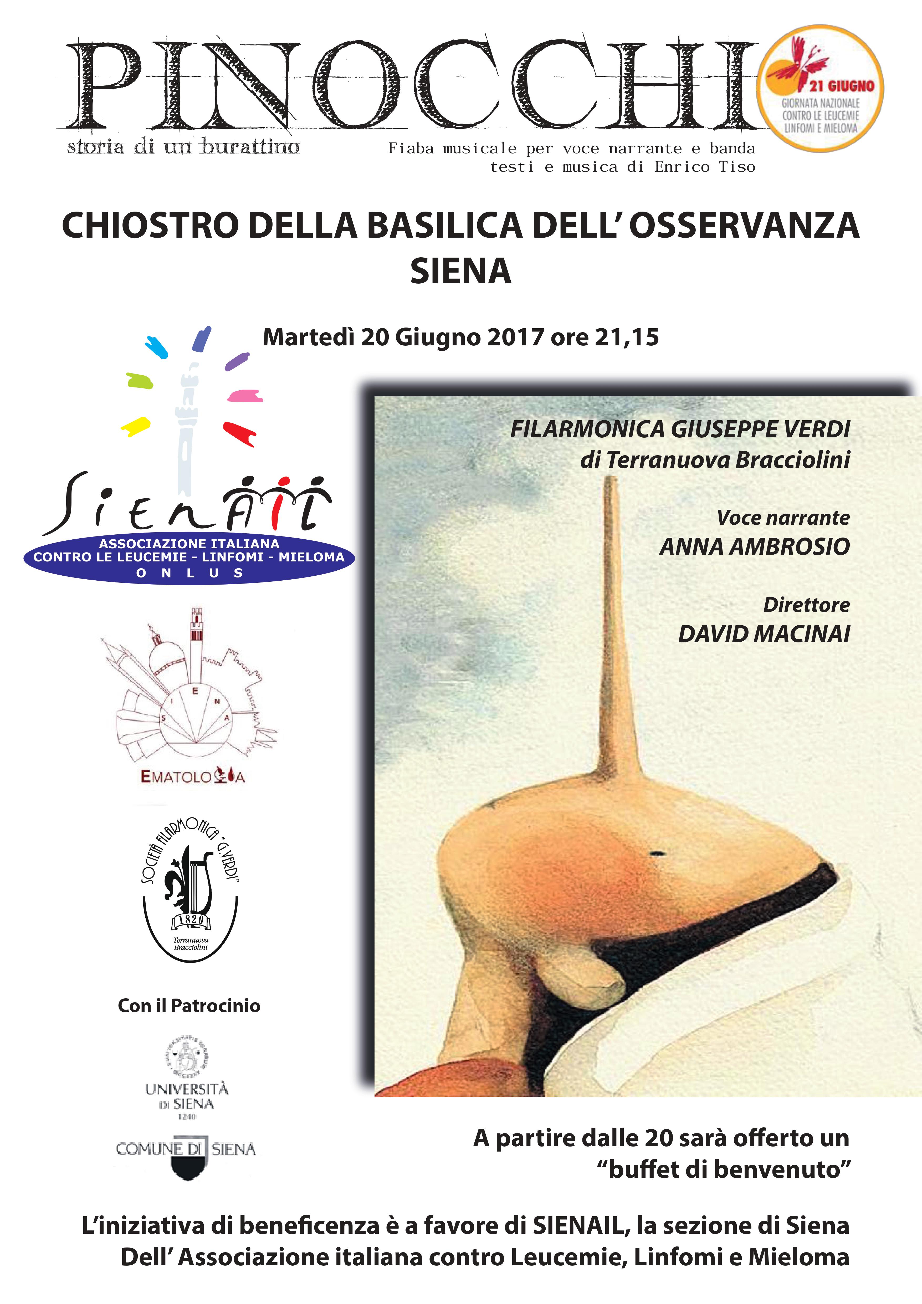Giornata Nazionale contro le leucemie: a Siena arriva Pinocchio!