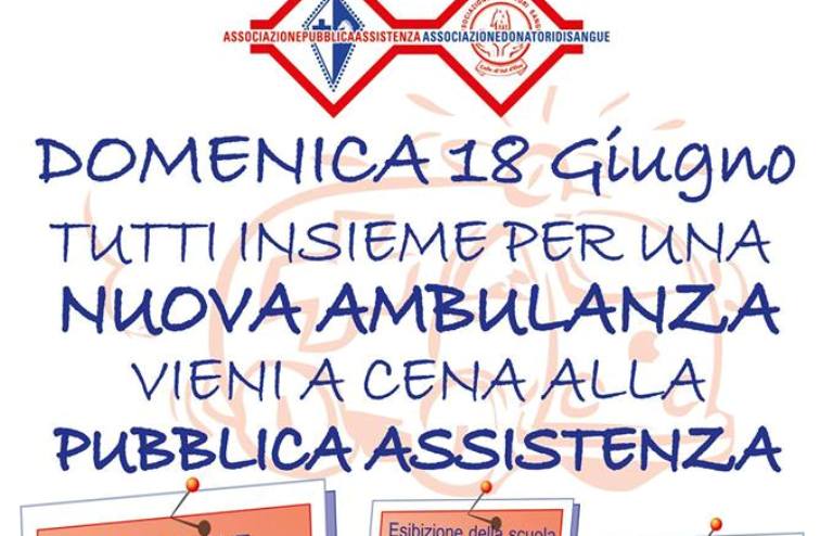 Tutti insieme per una nuova ambulanza: vieni a cena alla PA di Colle