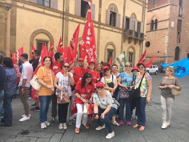 Sciopero dei lavoratori della ristorazione e multiservizi