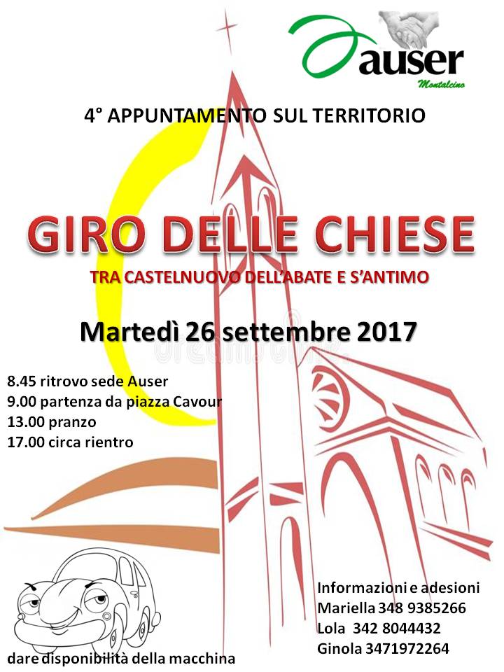 L’Auser Montalcino propone il “Giro delle chiese”