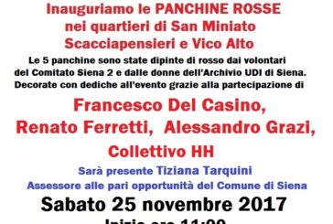 Panchine rosse contro la violenza sulle donne