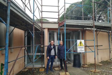 Il sindaco visita il cantiere della piscina di Piazza Amendola