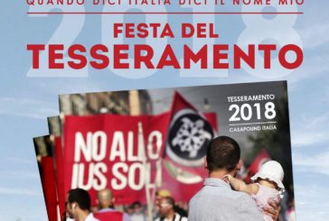 CasaPound Siena: 20 gennaio, al via il tesseramento 2018