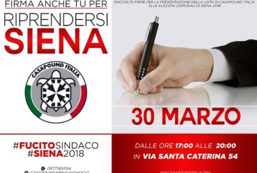 Prima giornata di raccolta firme per Casapound