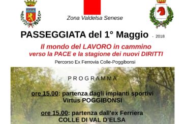 Passeggiata del 1° maggio nella valdelsa senese “Lavoro, pace e diritti”