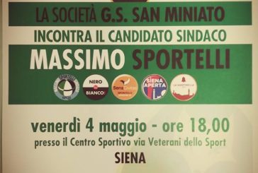 Sportelli incontra la società di calcio e la gente di San Miniato