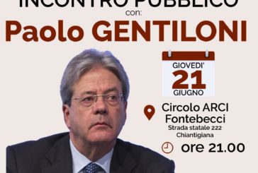 Paolo Gentiloni a Siena per sostenere Bruno Valentini