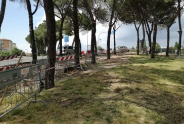 In corso i lavori per il marciapiede in largo Campidoglio
