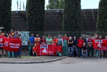 Lavoratori Metalzinco di Chiusi in sciopero