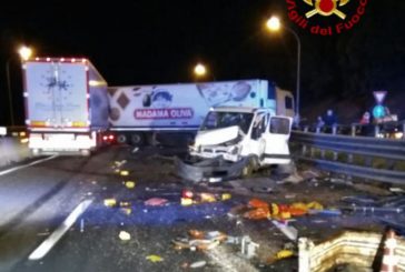 Incidente sulla A1: coinvolti due tir e un furgone