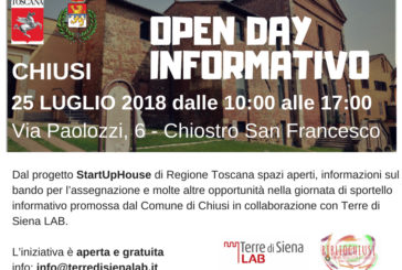 Open Day informativo Start Up House a Chiusi